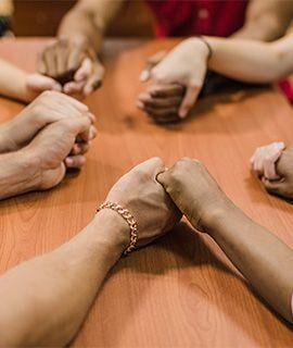 People holding hands